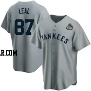 Erick Leal Youth New York Yankees Gray Replica Road Cooperstown Collection 2024 World Series Jersey