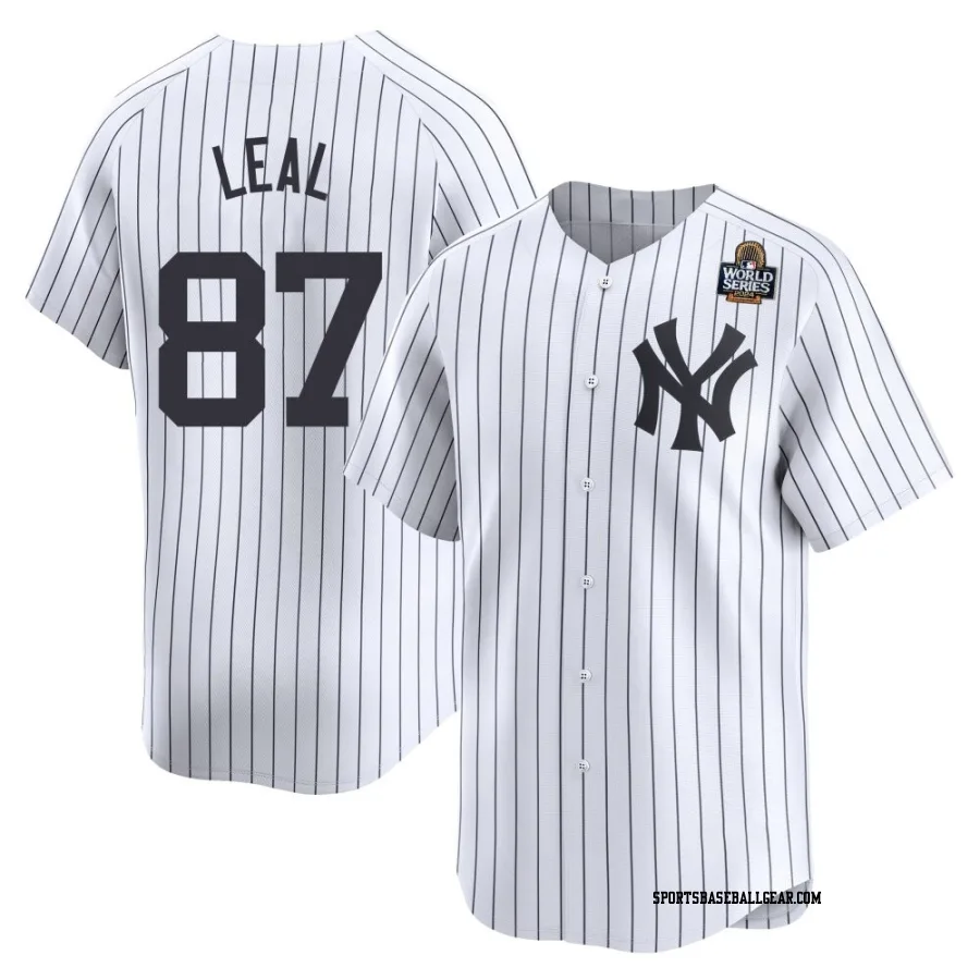 Erick Leal Youth New York Yankees White Limited Yankee Home 2024 World Series Jersey