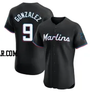 Erik Gonzalez Men's Miami Marlins Black Elite Alternate Vapor Premier Jersey