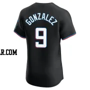 Erik Gonzalez Men's Miami Marlins Black Elite Alternate Vapor Premier Jersey