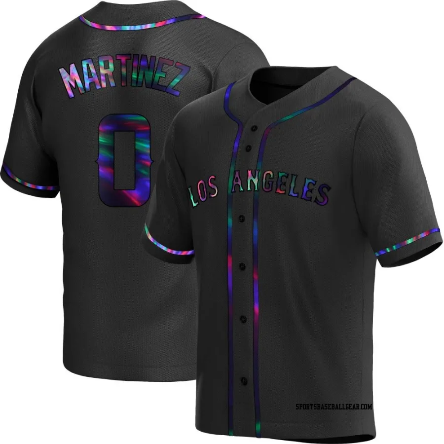 Erik Martinez Youth Los Angeles Angels Black Holographic Replica Alternate Jersey
