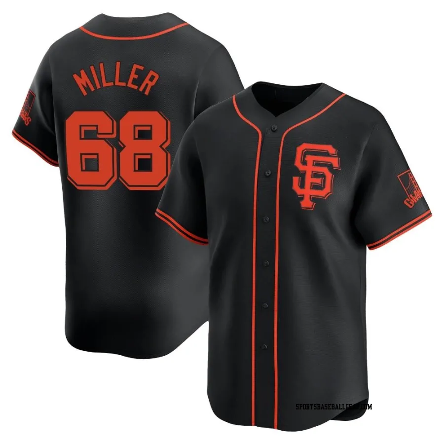 Erik Miller Men's San Francisco Giants Black Limited Alternate Jersey