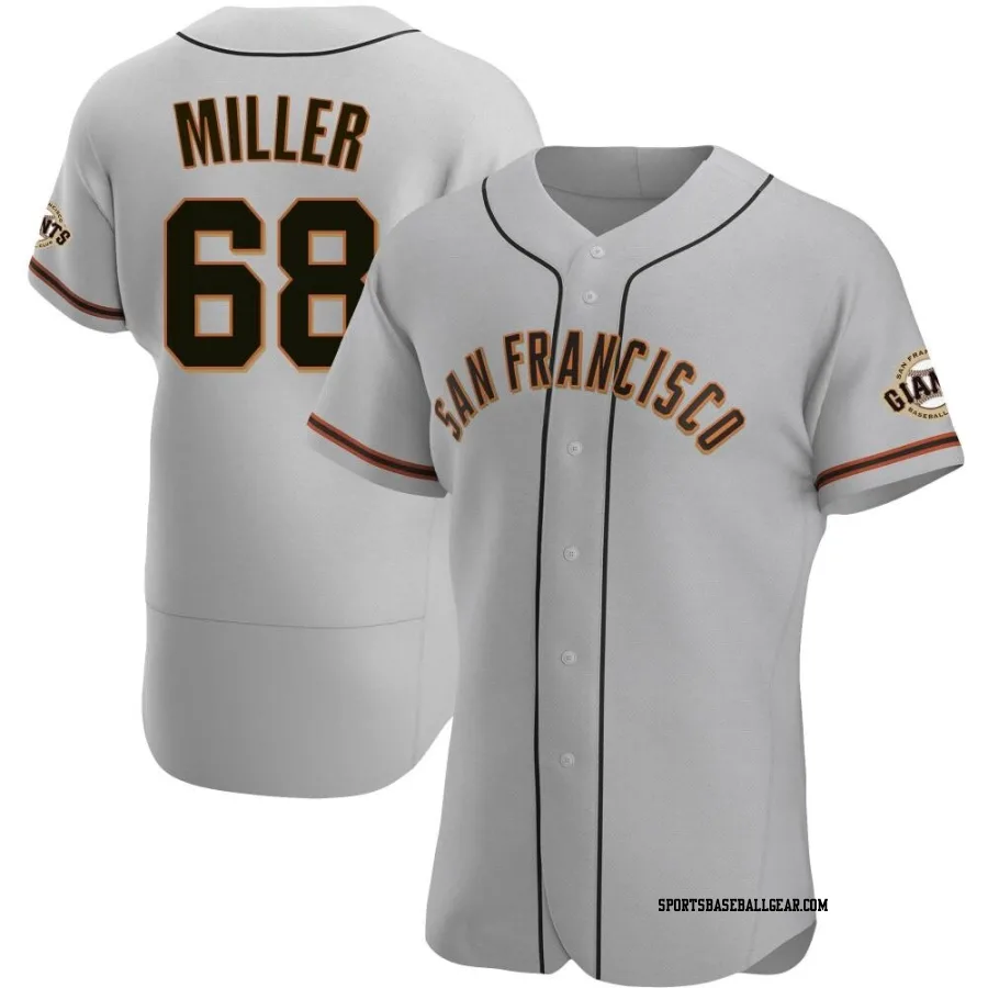 Erik Miller Men's San Francisco Giants Gray Authentic Road Jersey