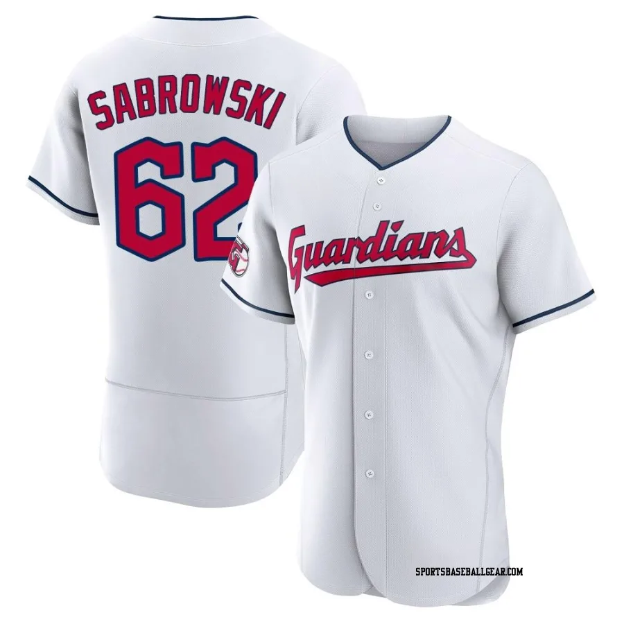 Erik Sabrowski Men's Cleveland Guardians White Authentic Home Jersey
