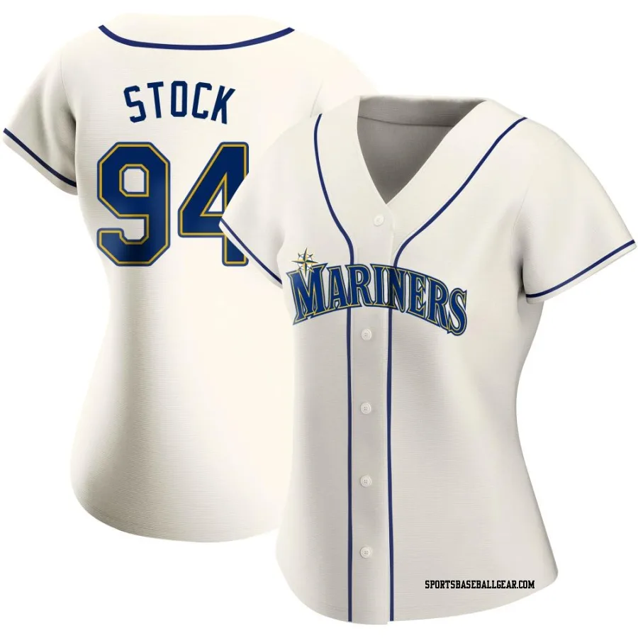 Erik Stock Women's Seattle Mariners Cream Authentic Alternate Jersey