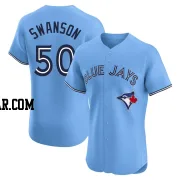 Erik Swanson Men's Toronto Blue Jays Blue Elite Powder Alternate Jersey