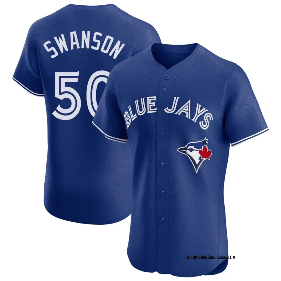 Erik Swanson Men's Toronto Blue Jays Royal Elite Alternate Jersey