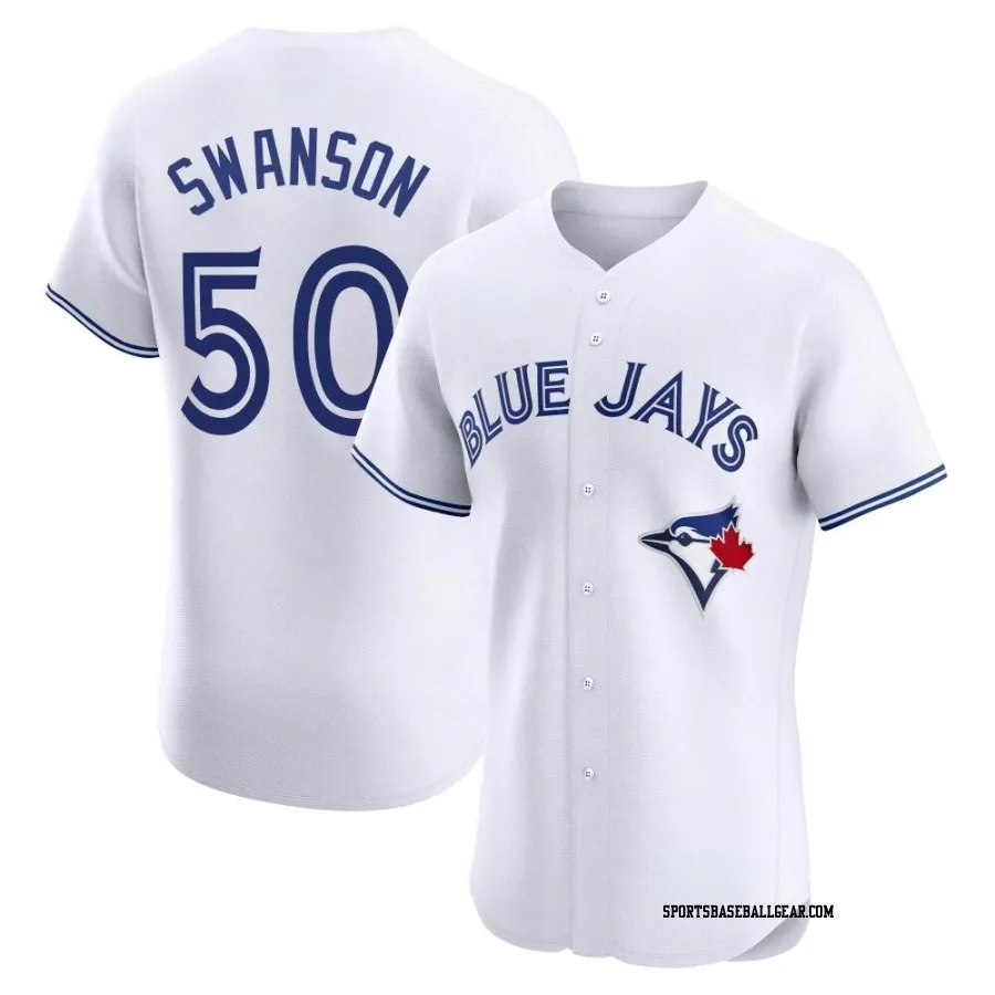 Erik Swanson Men's Toronto Blue Jays White Elite Home Jersey