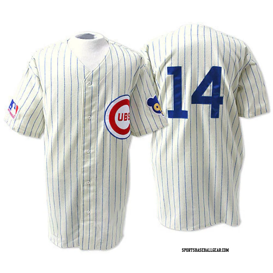Ernie Banks Men's Chicago Cubs Cream Authentic 1969 Throwback Jersey