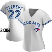 Ernie Clement Women's Toronto Blue Jays White Authentic Home Jersey