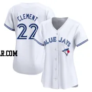 Ernie Clement Women's Toronto Blue Jays White Limited Home Jersey