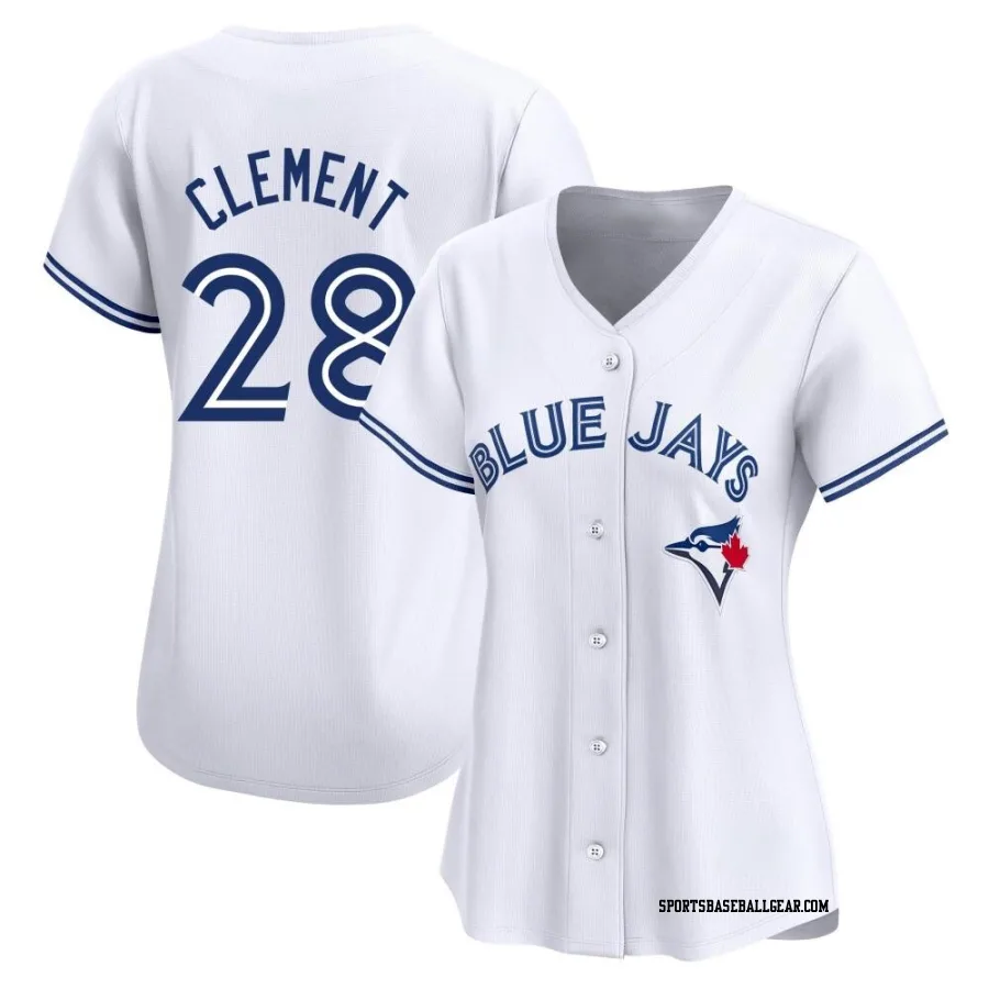Ernie Clement Women's Toronto Blue Jays White Limited Home Jersey