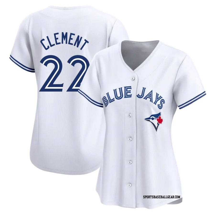 Ernie Clement Women's Toronto Blue Jays White Limited Home Jersey