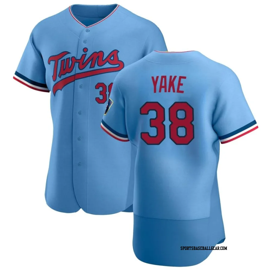 Ernie Yake Men's Minnesota Twins Light Blue Authentic Alternate Jersey