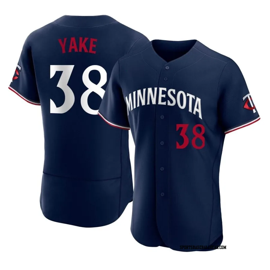 Ernie Yake Men's Minnesota Twins Navy Authentic Alternate Jersey