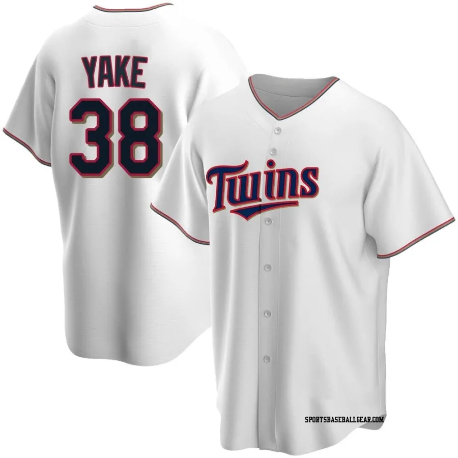 Ernie Yake Men's Minnesota Twins White Replica Home Jersey