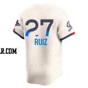 Esteury Ruiz Men's Los Angeles Dodgers Cream Limited 2024 City Connect World Series Champions Jersey