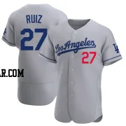 Esteury Ruiz Men's Los Angeles Dodgers Gray Authentic Away Jersey