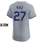 Esteury Ruiz Men's Los Angeles Dodgers Gray Elite Road 2024 World Series Jersey