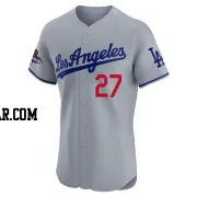Esteury Ruiz Men's Los Angeles Dodgers Gray Elite Road World Series Champions Jersey