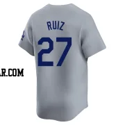 Esteury Ruiz Men's Los Angeles Dodgers Gray Limited Away Jersey
