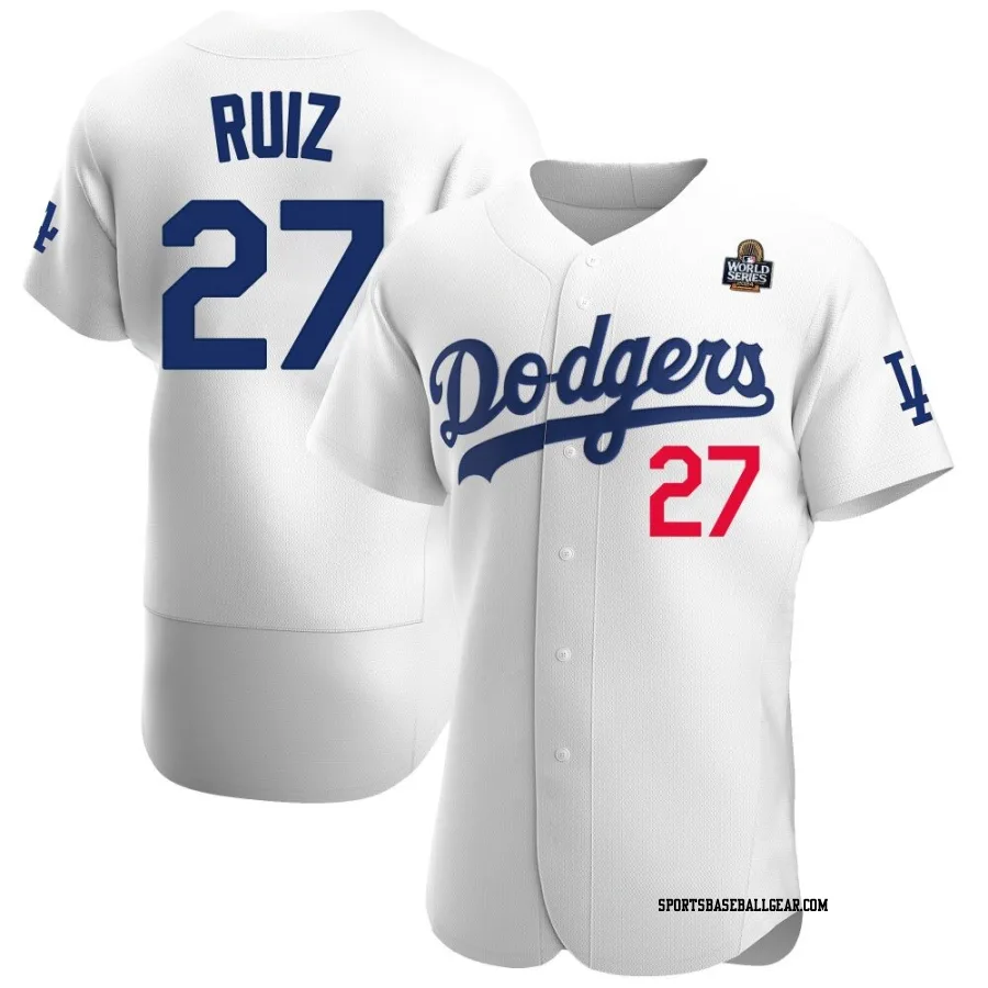 Esteury Ruiz Men's Los Angeles Dodgers White Authentic Home Official 2024 World Series Jersey
