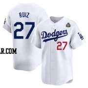 Esteury Ruiz Men's Los Angeles Dodgers White Limited Home 2024 World Series Jersey