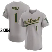 Esteury Ruiz Men's Oakland Athletics Gray Elite Road Jersey