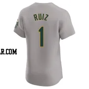 Esteury Ruiz Men's Oakland Athletics Gray Elite Road Jersey