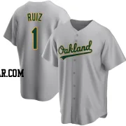 Esteury Ruiz Men's Oakland Athletics Gray Replica Road Jersey