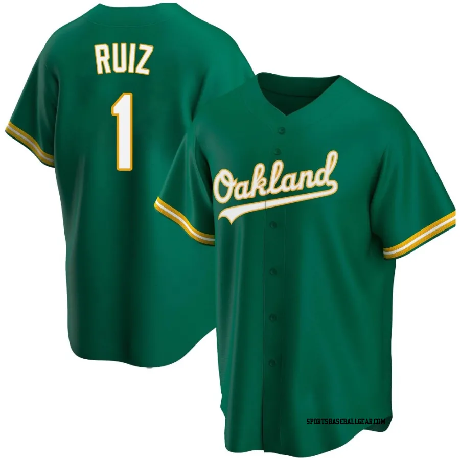 Esteury Ruiz Men's Oakland Athletics Green Replica Kelly Alternate Jersey
