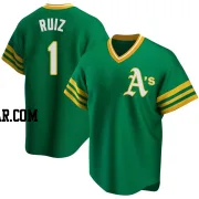 Esteury Ruiz Men's Oakland Athletics Green Replica R Kelly Road Cooperstown Collection Jersey