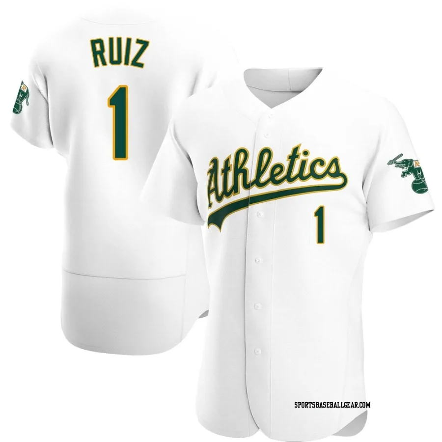 Esteury Ruiz Men's Oakland Athletics White Authentic Home Jersey