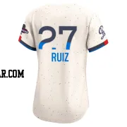 Esteury Ruiz Women's Los Angeles Dodgers Cream Limited 2024 City Connect World Series Champions Jersey