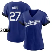 Esteury Ruiz Women's Los Angeles Dodgers Royal Replica 2021 City Connect Jersey