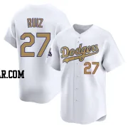 Esteury Ruiz Youth Los Angeles Dodgers Gold Limited White 2025 Collection Jersey