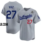 Esteury Ruiz Youth Los Angeles Dodgers Gray Limited Away 2024 World Series Jersey