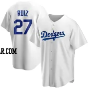 Esteury Ruiz Youth Los Angeles Dodgers White Replica Home Jersey