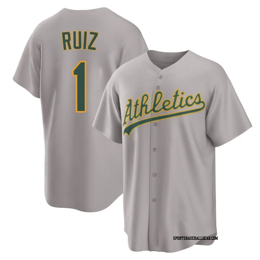 Esteury Ruiz Youth Oakland Athletics Gray Replica Away 2.0 Jersey