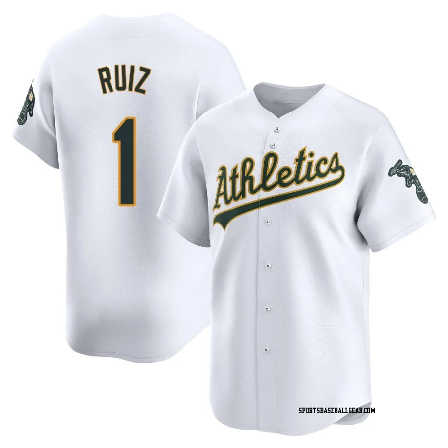 Esteury Ruiz Youth Oakland Athletics White Limited Home Jersey
