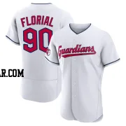 Estevan Florial Men's Cleveland Guardians White Authentic Home Jersey