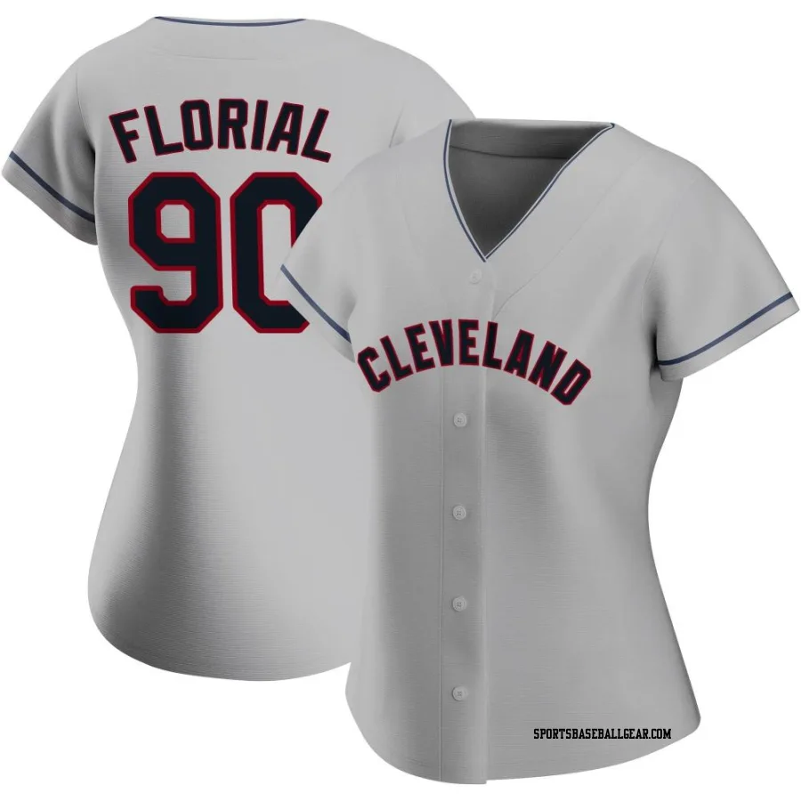 Estevan Florial Women's Cleveland Guardians Gray Authentic Road Jersey