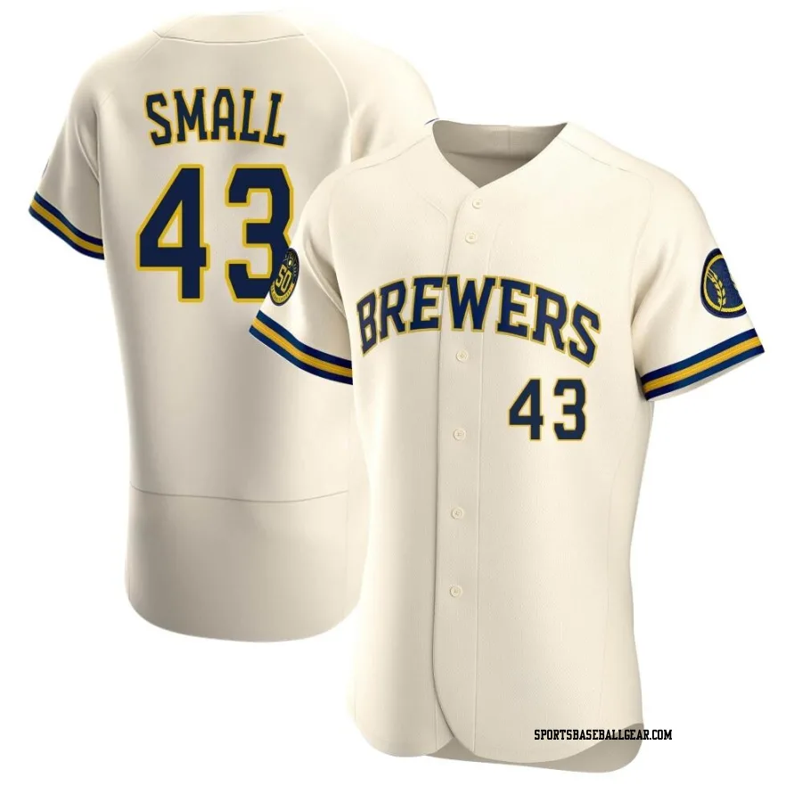 Ethan Small Men's Milwaukee Brewers Cream Authentic Home Jersey