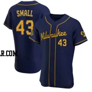 Ethan Small Men's Milwaukee Brewers Navy Authentic Alternate Jersey