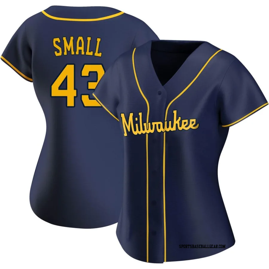 Ethan Small Women's Milwaukee Brewers Navy Replica Alternate Jersey