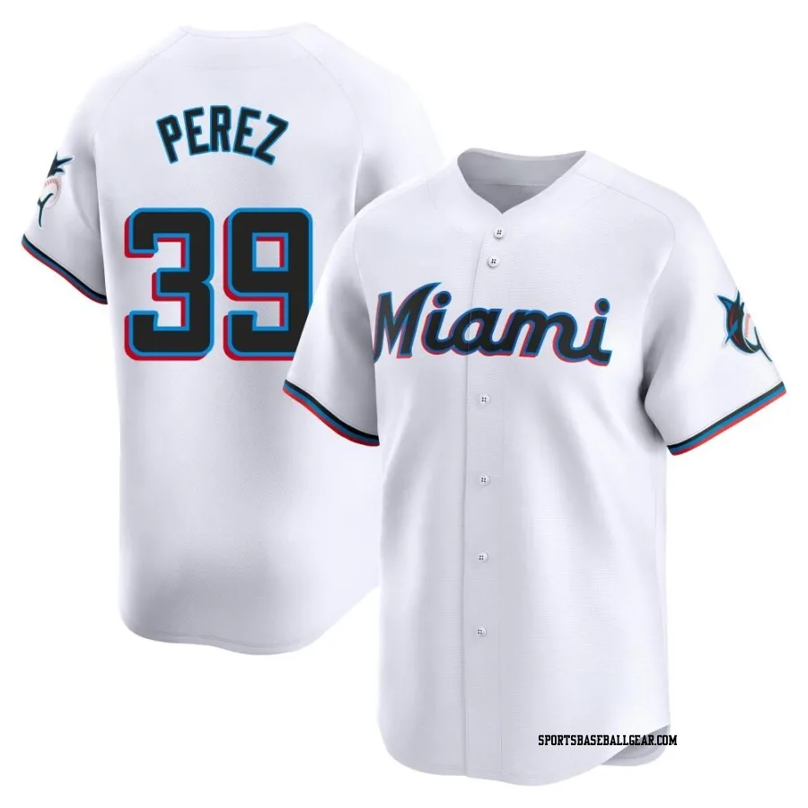 Eury Perez Men's Miami Marlins White Limited Home Jersey