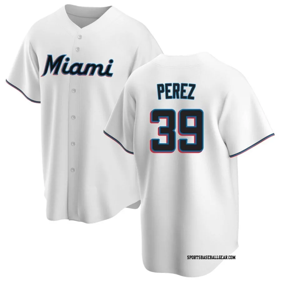 Eury Perez Youth Miami Marlins White Replica Home Jersey