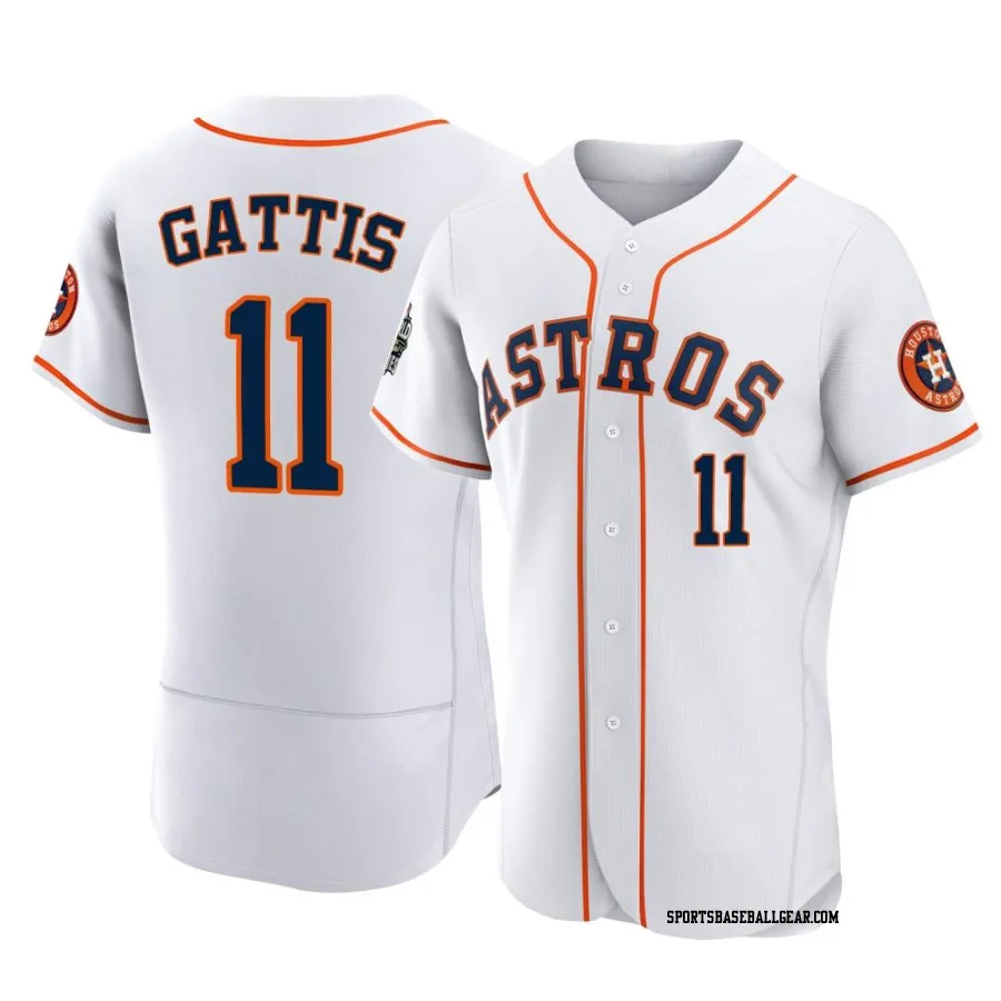 Evan Gattis Men's Houston Astros White Authentic 2022 World Series Home Jersey