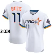 Evan Gattis Men's Houston Astros White Elite 2025 City Connect Jersey