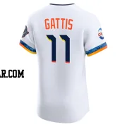 Evan Gattis Men's Houston Astros White Elite 2025 City Connect Jersey